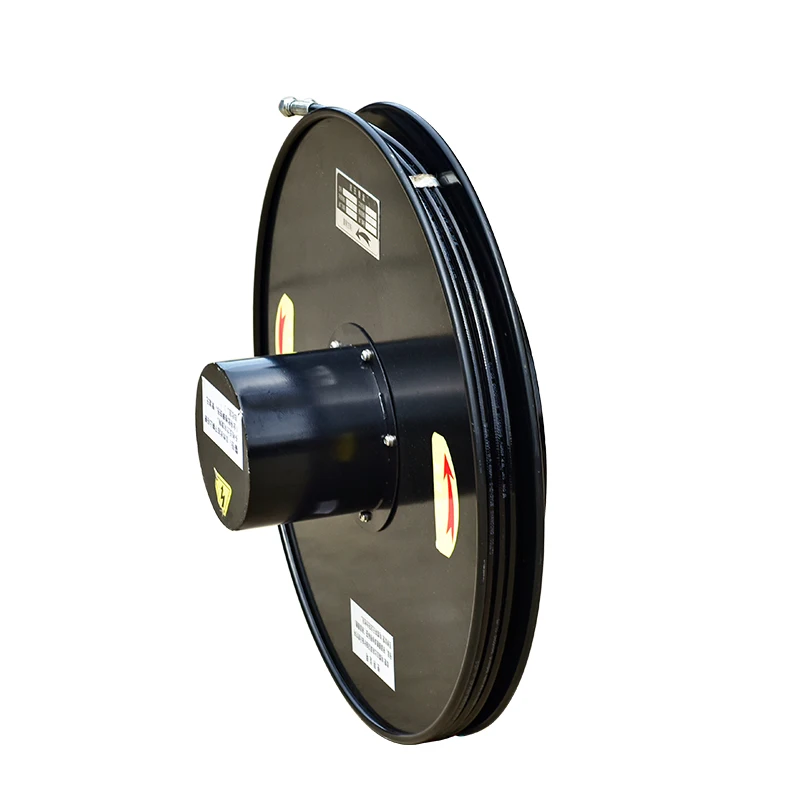 

Electric Spring Driven High Pressure Hydraulic Hose Reel 1/4" Diameter Air Oil Double Hose Customized Length
