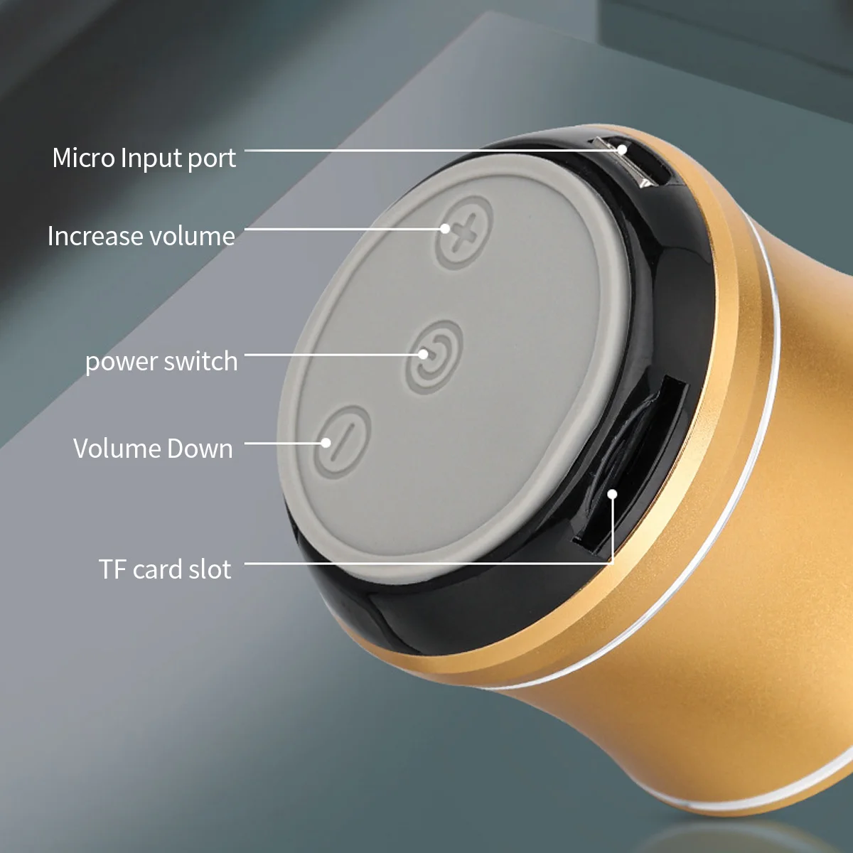 Plug-in Gold Speaker Design Bluetooth Speaker Mini Subwoofer Portable Outdoor Bluetooth Speaker Factory Wholesale Speaker