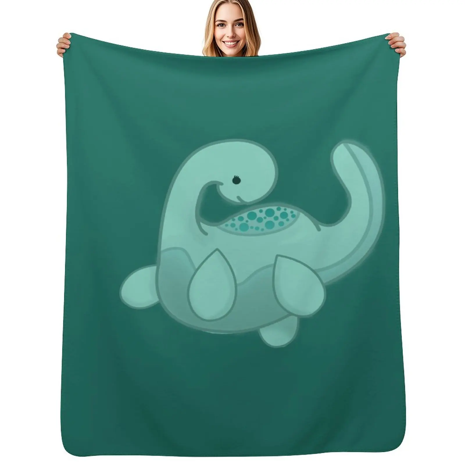 

Loch Ness Monster Throw Blanket Sleeping Bag Nap Furrys Hairy Blankets