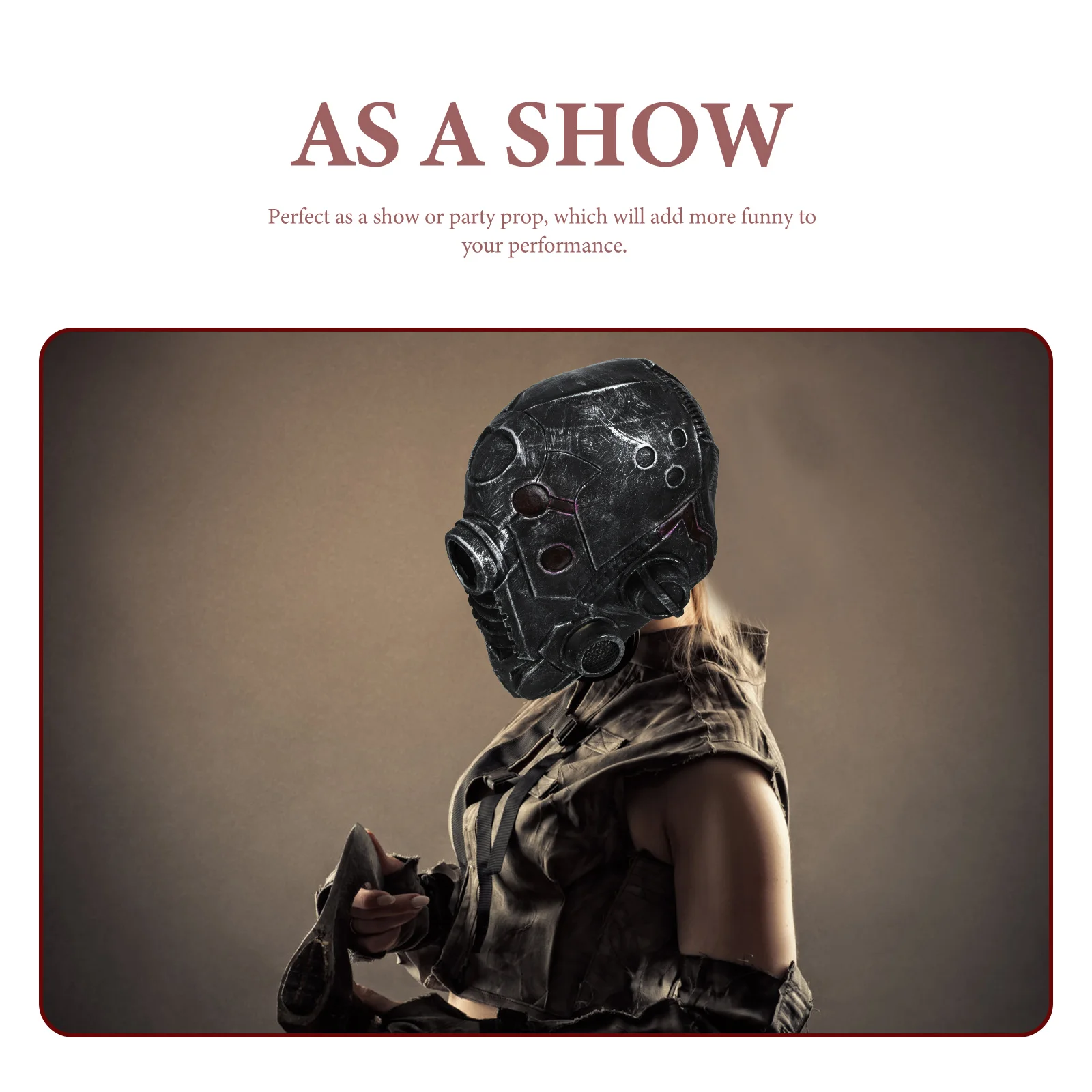 

Steampunk Robot Mask Latex Halloween Cosplay Prop Punk Style Headgear For Adults Masquerade Costume Accessory