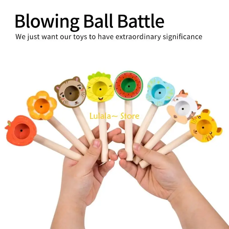 Y4QA 2PCS Breath Training Ball Blowing Toy For Children Educational Party Activity