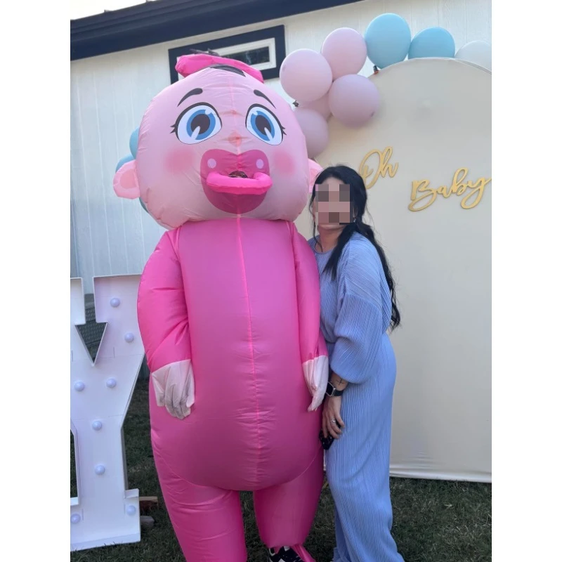 

Large inflatable baby costume gender reveal creative boy and girl blow suit adult baby party Halloween Christmascosplay supplies