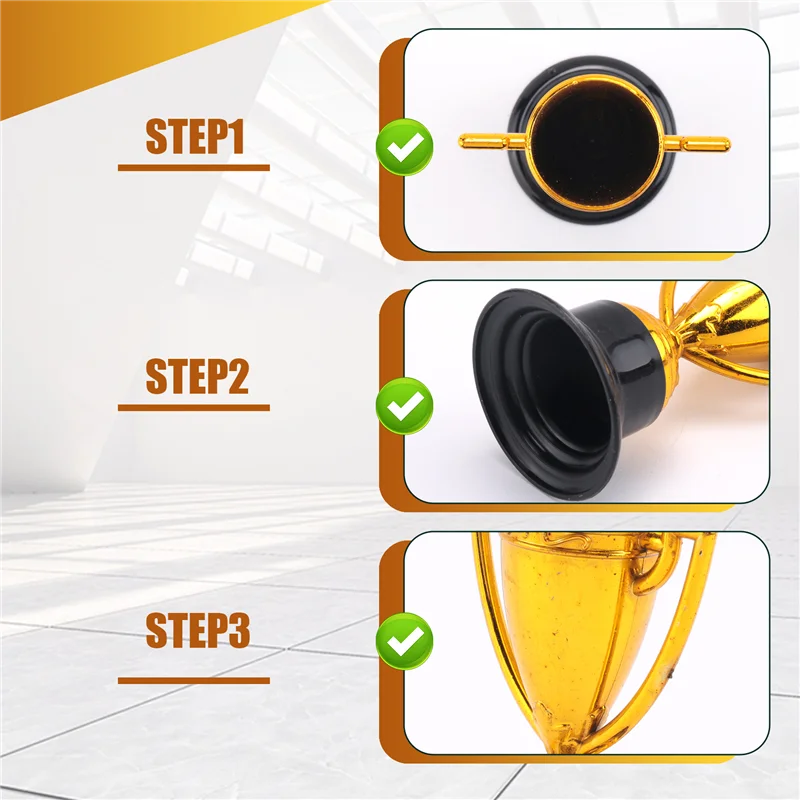 

A47F-20PCS Mini Plastic Gold Cups Trophies For Party Children Early Learning Toys Prizes Children's Holiday Trophy Reward