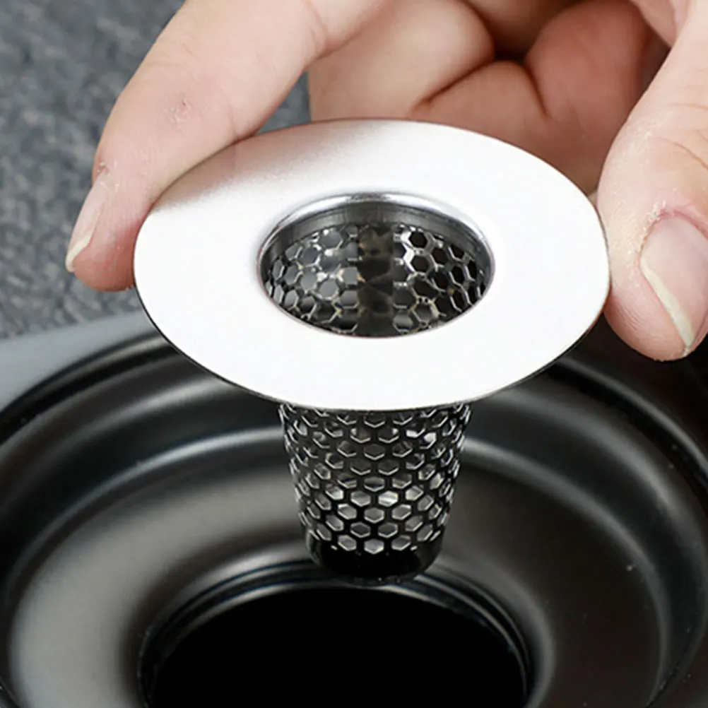 

1pcs Stainless Steel Floor Drain Filter Net Metal Drain Strainer Mesh Hair Catcher For Shower Sewer Anti-Clogging Durable Easy