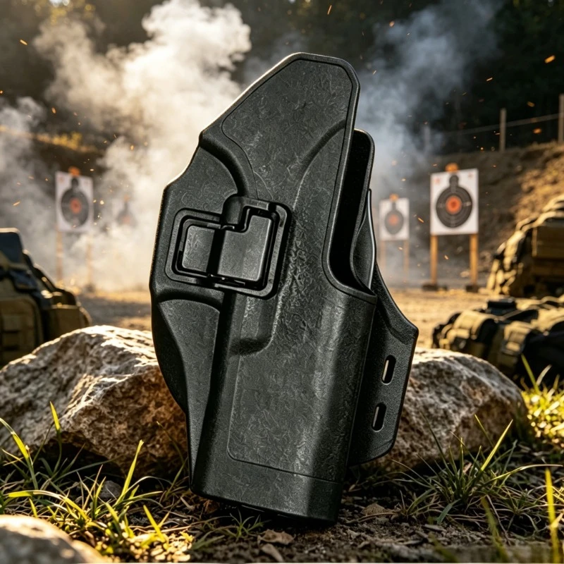 2026 NEW Rapid Detach Tactical Waist Carry Sleeve for G18 Plastic Outdoor Quick Draw Gear with 20mm Rail Base Accessory
