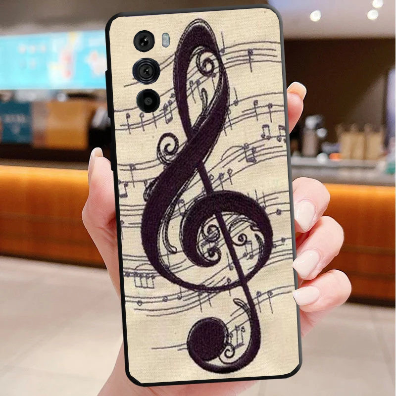 Etui na telefon Motorola Edge 50 40 Pro 60 50 40 30 Ultra Neo Fusion Moto G85 G72 G53 G54 G84 G13 G32 nuta muzyczna pianino
