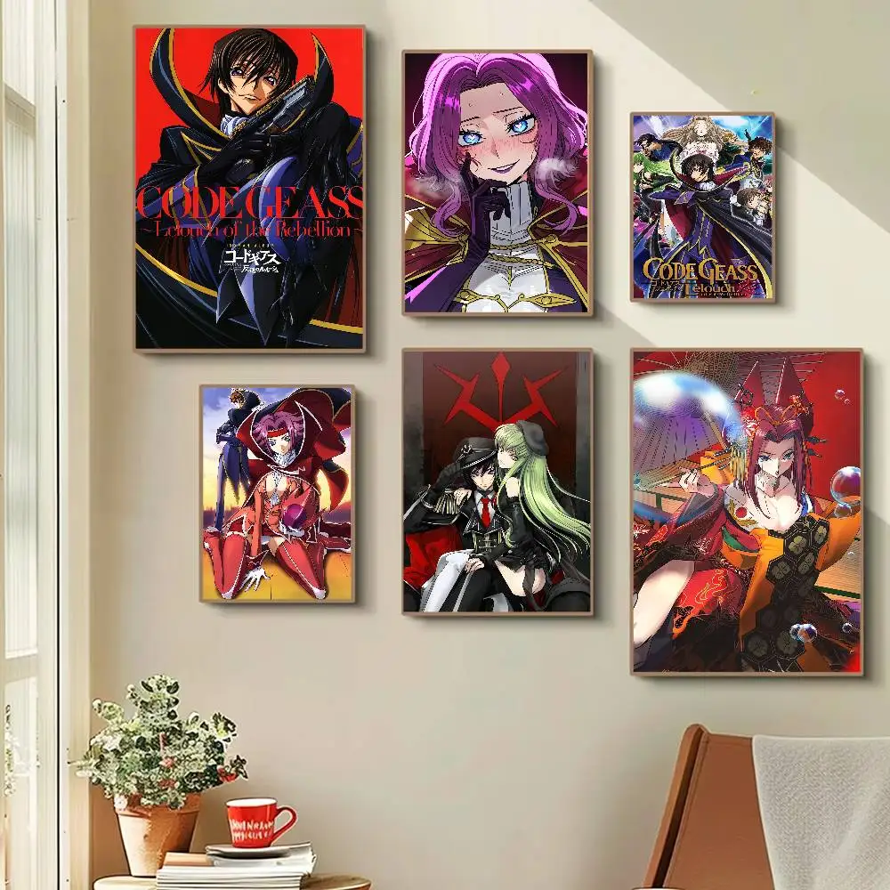 Anime Code Geass Anime Poster Wall Art For Home Bar Cafe Movie Theater Decor DIY Vintage Print For Un
