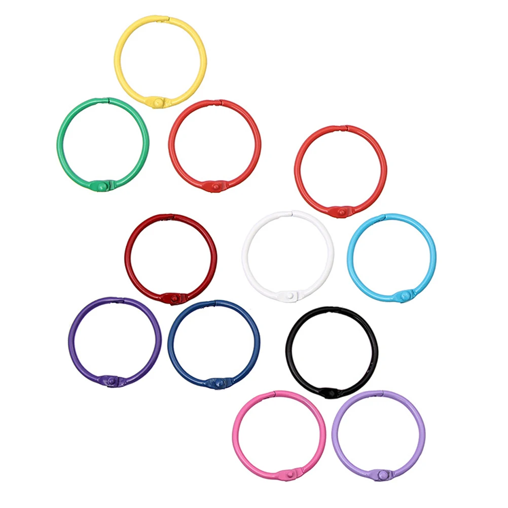

Binder Ring Keychains Metal Craft Rings Office Supplies Paper Binding Charms Elegant Design Multifunctional Uses Wear