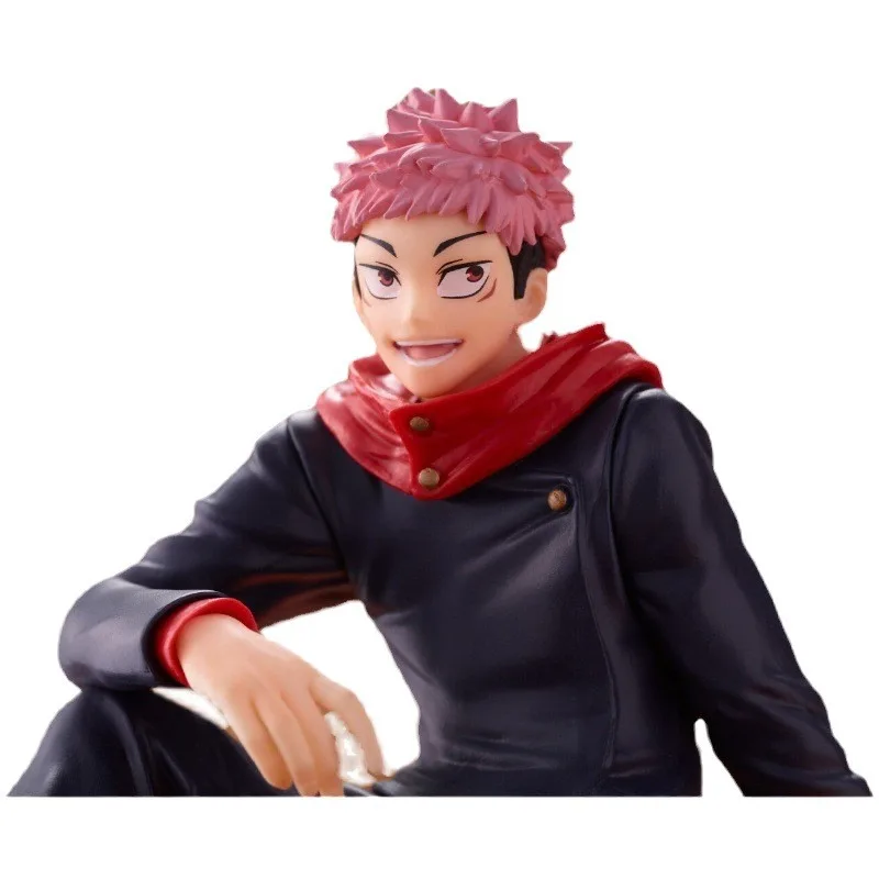 Jujutsu Kaisen Anime Figure Itadori Yuji Sitting Position Action Figure Ornament Pvc Collections Model Doll Kids Fans Gift Toys