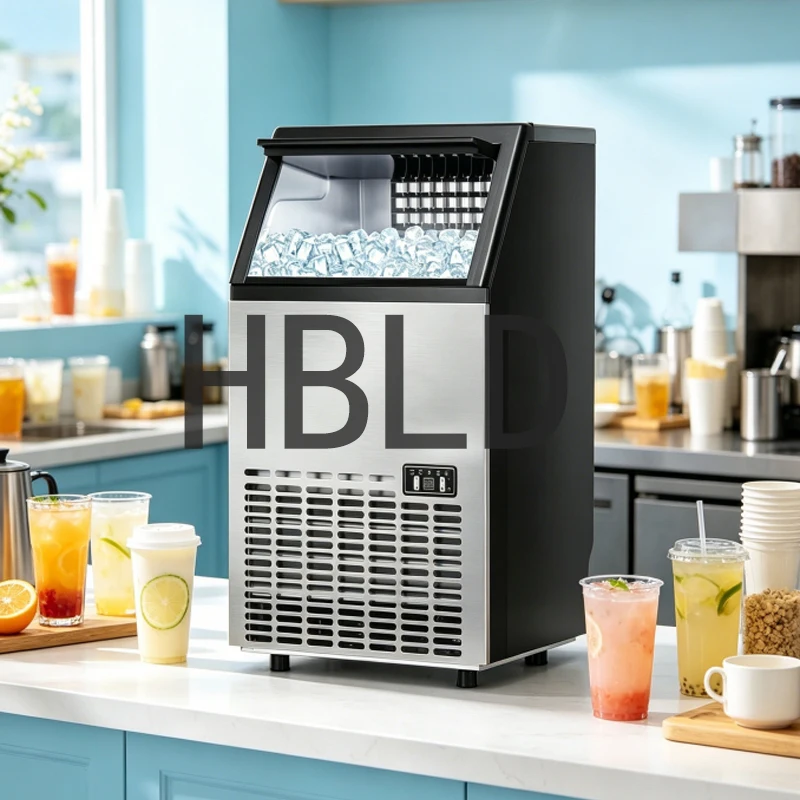 Commercial Ice Maker Automatic Built-In Cubic Ice Cube Forming Machine for Household Appliances