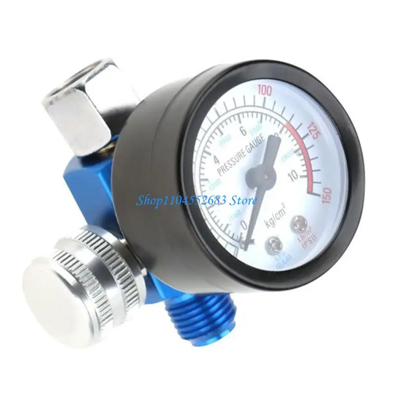 Y6GD Industrial Grade Air Pressure Regulator, 1/4" Air Paint Pressure Gauge with Air Compressor Control for Valve