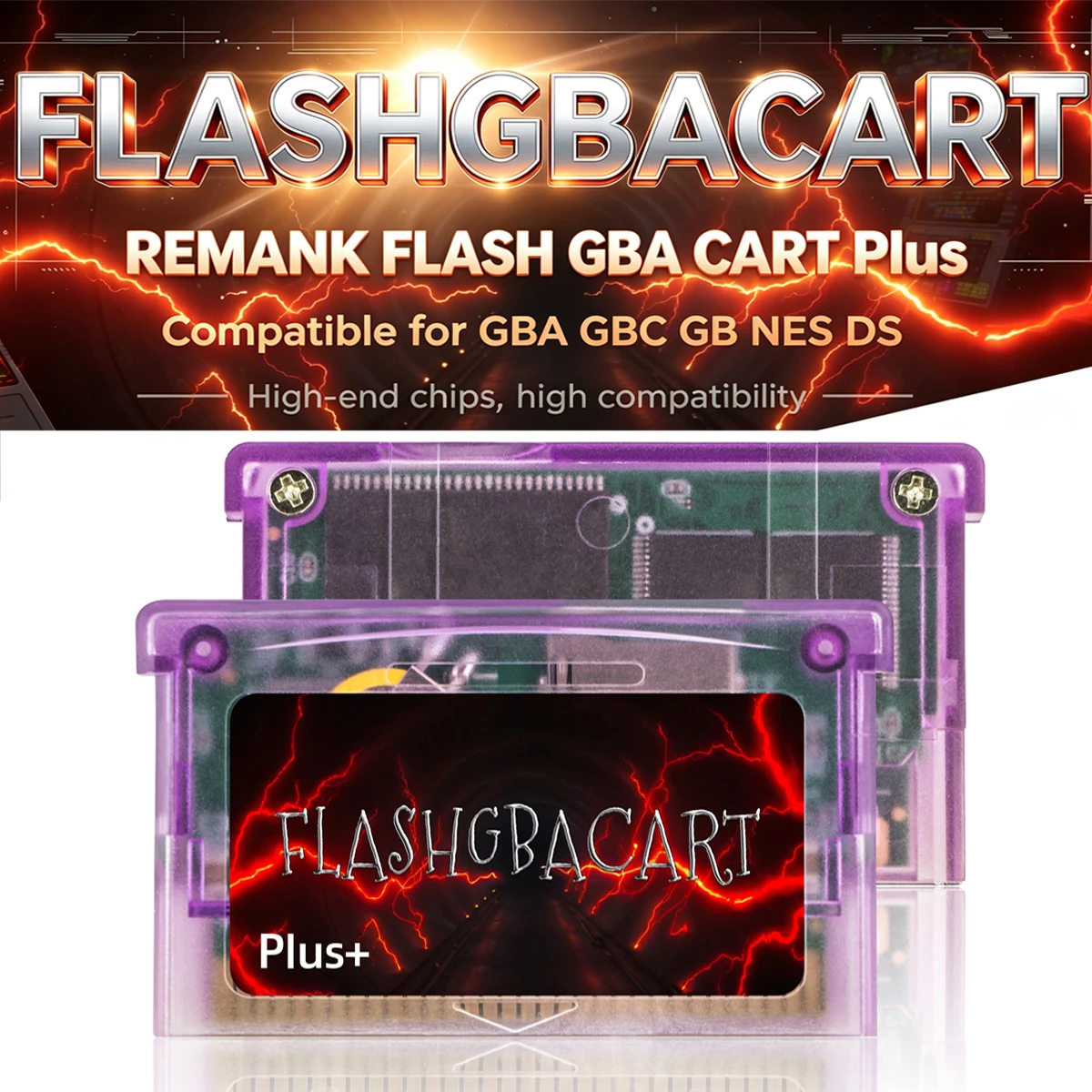 FLASHGBACART Plus SCFW GBA Flash Cart For GBC GB NES DS Flash GBA Cart Multi Retro Game Card Reader REMANK Game Accessories