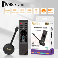TV98 ATV X8 Smart TV stick mini android14 H313 1080P HD TV box 2.4/5G WiFi TV receiver for Google YouTube Netflix media player
