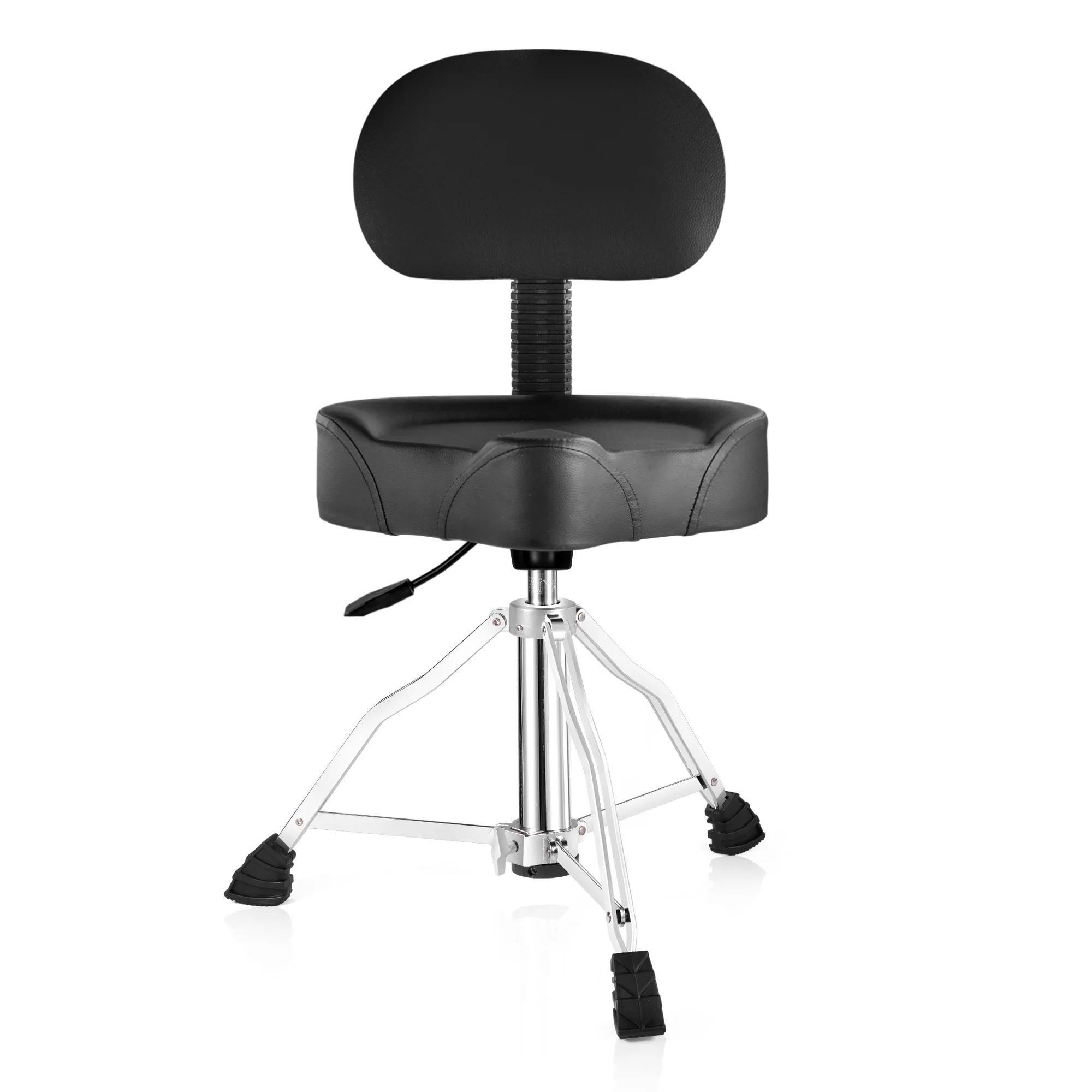 Pneumatic Drum Throne Saddle Shape with Backrest Professional Drum Kit Accessory