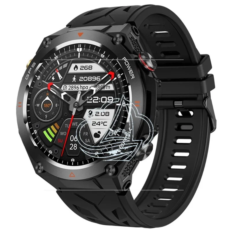 1.45-Inch Men's Outdoor Smartwatch - Bluetooth Call Heart Rate Blood Pressure & Barometric Measurement