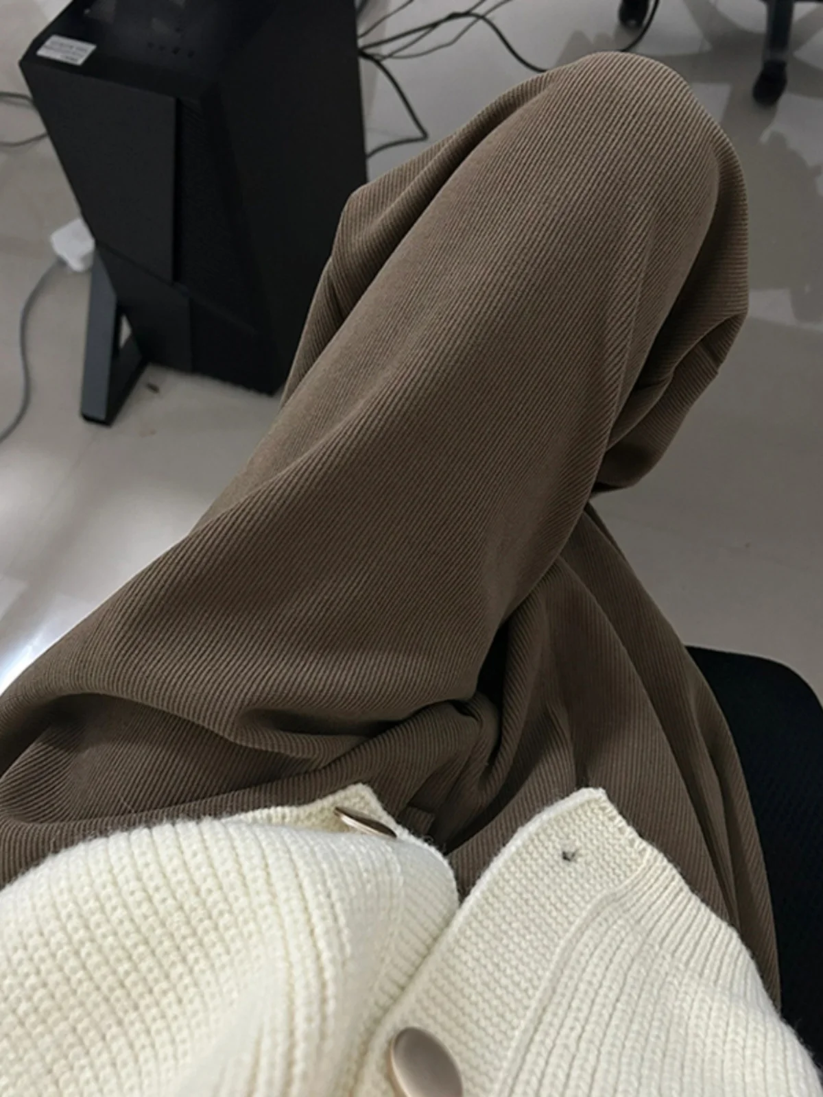 

Коричневые прямые спортивные брюки для мужчин, осенне-зимние, утепленные флисом, широкие, струящиеся, модные, американского бренда