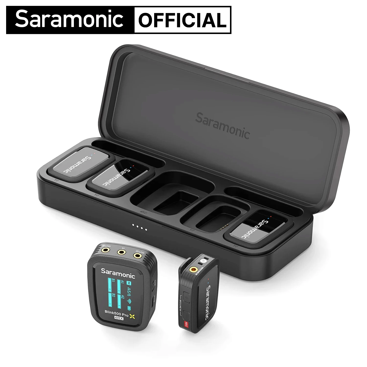 

Saramonic Blink500 ProX B8 Wireless Lavalier Microphone for iPhone Smartphones Four-Channel Lapel Mic with On-Board Recording