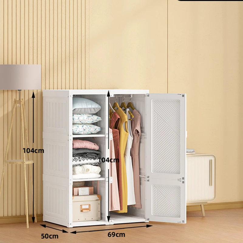 النمل صندوق تركيب خزانة غرفة النوم المنزلية تأجير غرفة بسيطة القماش خزانة الحديثة البلاستيك الجمعية Szafy الأثاث