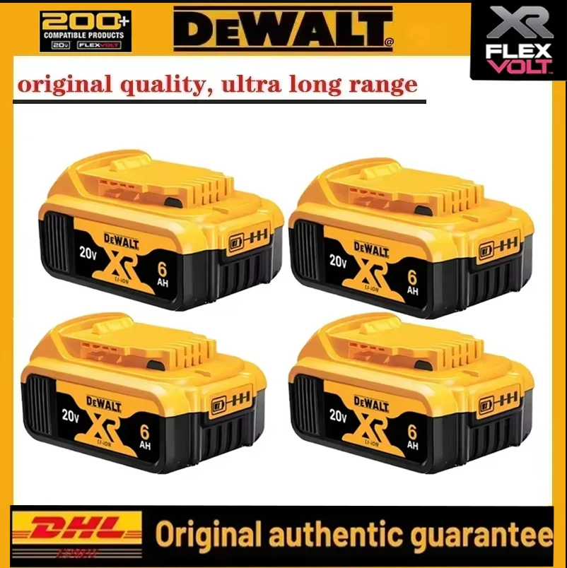 100% genuine dehydrated 20V battery, dehydrated cordless power tool battery 2AH 5AH 6AH DCB200 rechargeable batteryargeable