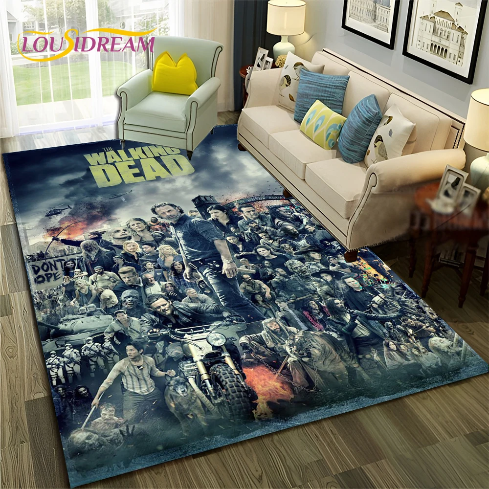 TWD The Walking Dead Rick Horror TV Carpet Rug for Home Living Room Bedroom Sofa Doormat Decor,kids Area Rug Non-slip Floor Mat