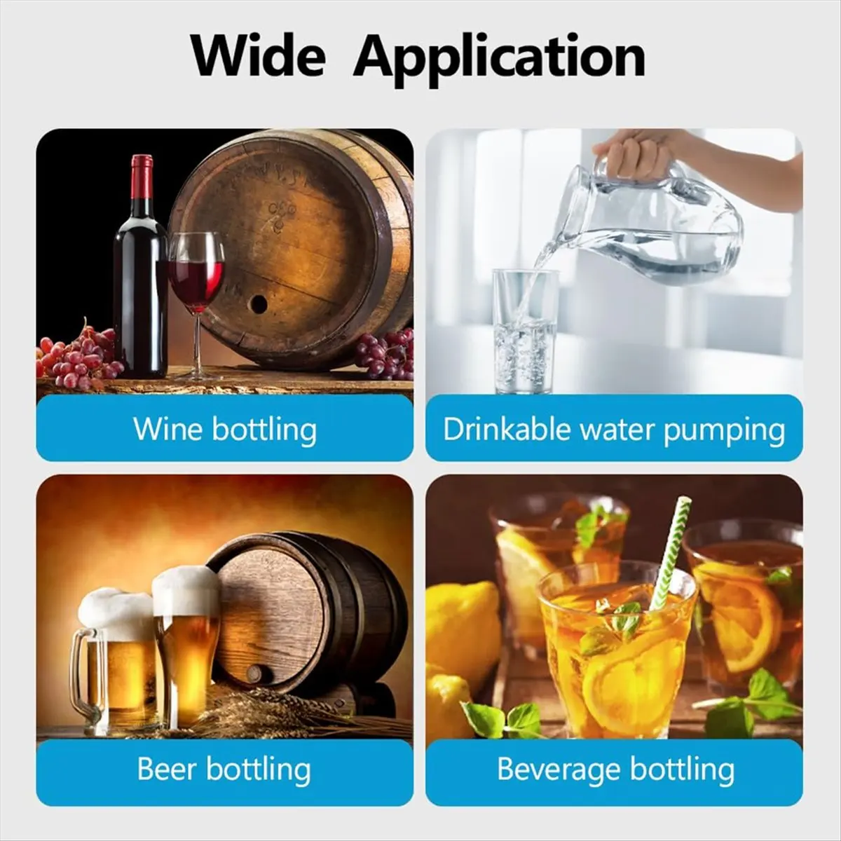 B13C Portable Food Grade USB Electric Auto Siphon Self Priming Pump for Bottling Home Brew Wine,Beer,Beverages and Kombucha