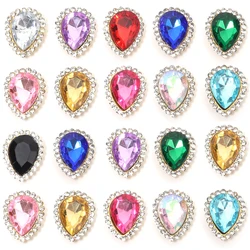 14*18mm Sunflower Seed Sewing Claw Rhinestones Acrylic Beads Buttons Stones Sew On Rhinestone for Clothes Sewing Accessories