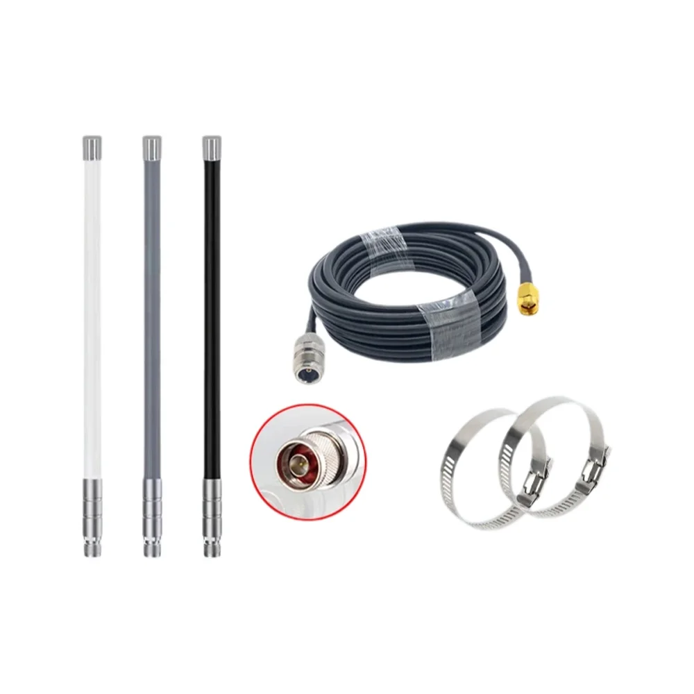 Antena WIFI 2.4GHz Omni z włókna szklanego 2400-2500MHz Zewnętrzna Wodoodporna 2350-2550MHz Antena o wysokim zysku do zdalnej transmisji obrazu — zdjęcie produktu 7