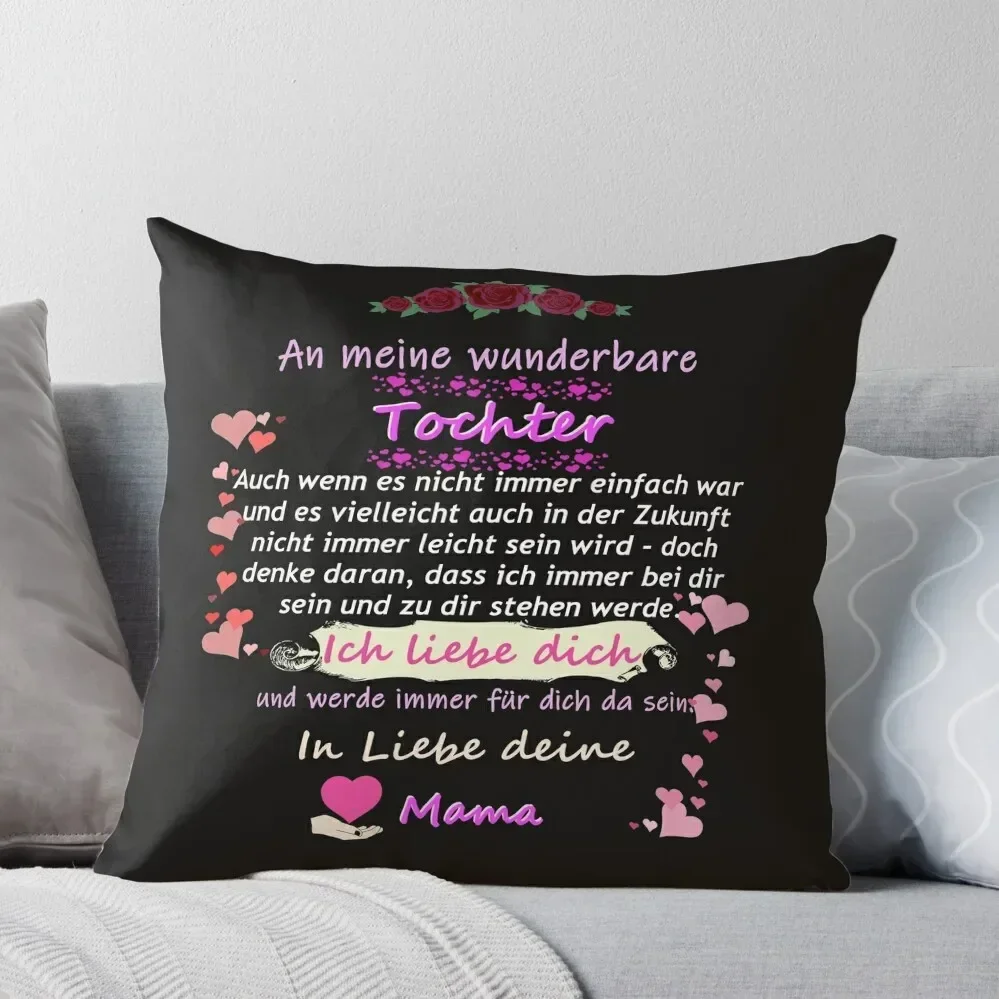 Wonderful daughter-mother saying Throw Pillow Covers For Sofas Rectangular Cushion Cover pillow