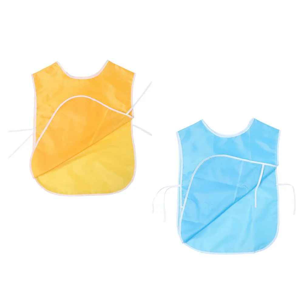 

2 шт. Детские фартуки для рисования, без рукавов, водонепроницаемые, легко сохнут, можно стирать в машине, подарок для творчества