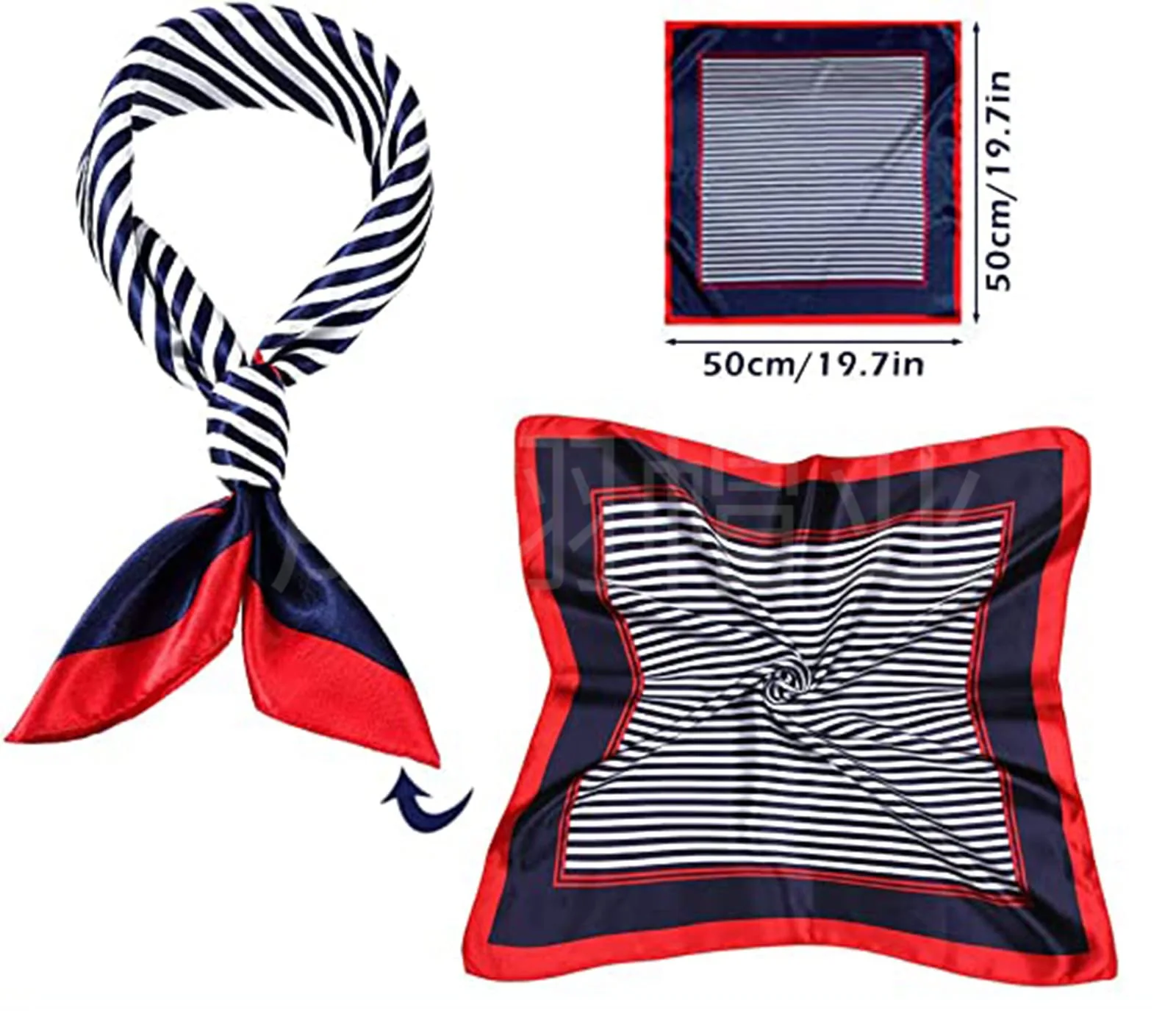 Blue White Striped Sailor Hat Set Navy Captain Yacht Theme Party Role Play Cosplay Headwear Stage Costume Accessory Kit Unisex