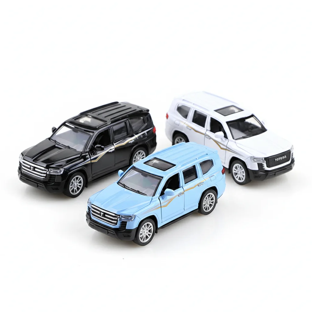 (Bagged) 1/36 scale replica of LC3OO off-road vehicle, die-cast metal, boy's toy, pullback function, side doors can be opened.