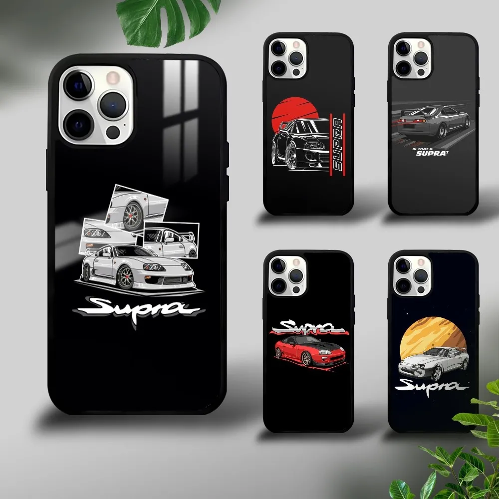 Funda de teléfono de coche s-Supra japonesa para iPhone 16 15 14 13 12 11 Pro Xs Max Mini Plus Celulares Funda dura