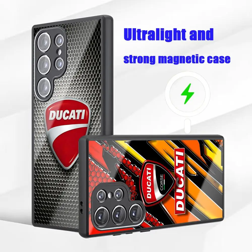 Racing Motorbike Phone Case For Samsung S26 S25 S24 S23 S22 S21 S20 Plus Ultra Fold A Glass Magnetic Case D-DucatiES Car