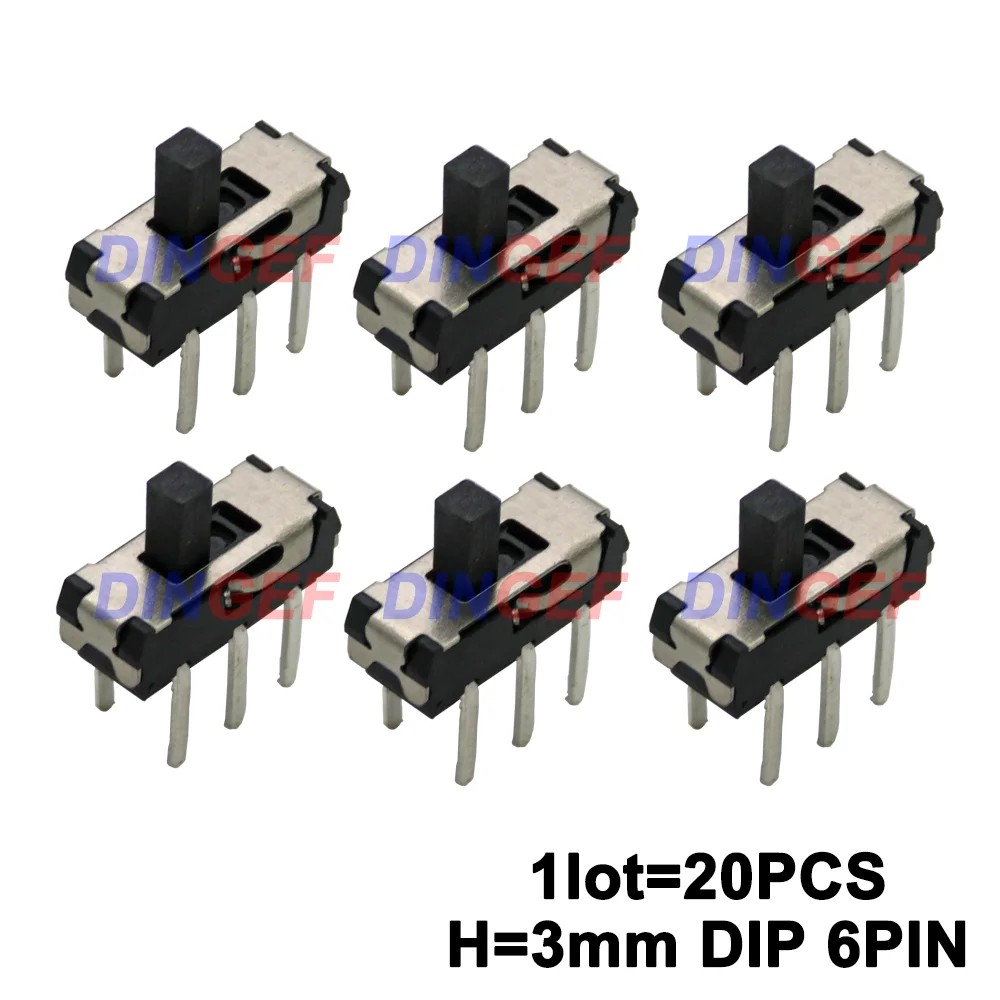 20 قطعة/الوحدة MSS-22D18 تبديل التبديل SMD 3pin 6pin 2 موقف مقبض 2 مللي متر MSS22D18G2 MSS22D18G3 MSS22D18