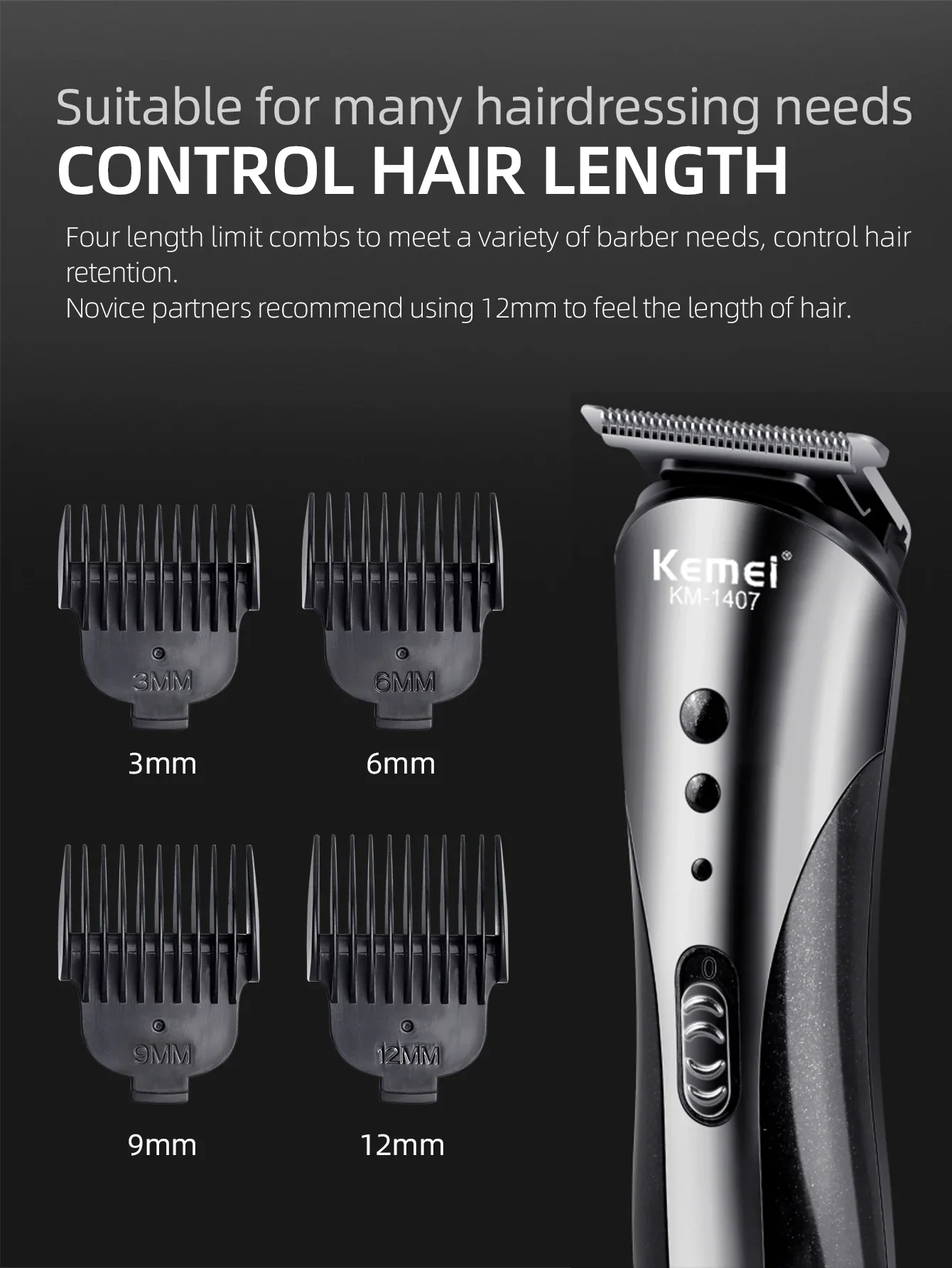 KEMEI Rechargeable Electric Nose Hair Clipper Multifunctional Hair Trimmer Professional Electric Shaver Beard Razor for Men T