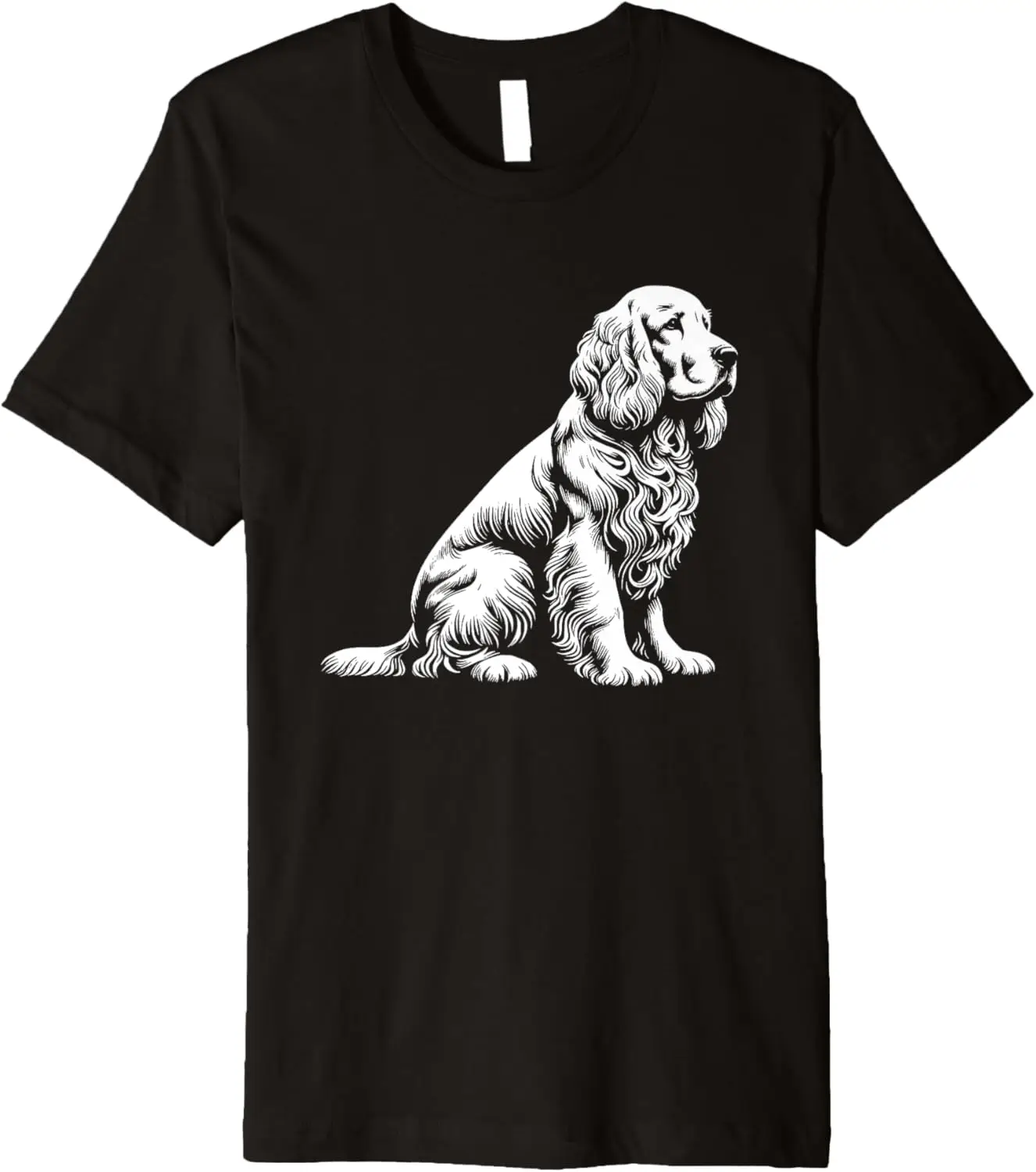 Dog Dad Mom Lover - Monochromatic Clumber Spaniel Premium T-Shirt