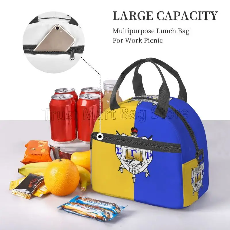 Sigma Gamma Rho 1922 SGR Borsa per il pranzo isolata Tote Borsa per pasti Borsa per il pranzo termica portatile riutilizzabile Borse per lavoro