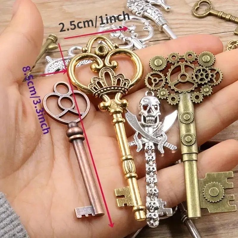 50g/pack Key Charms Bracelets Necklace Craft Metal Pendant For Jewelry Making DIY Supplies Small Business Supplies