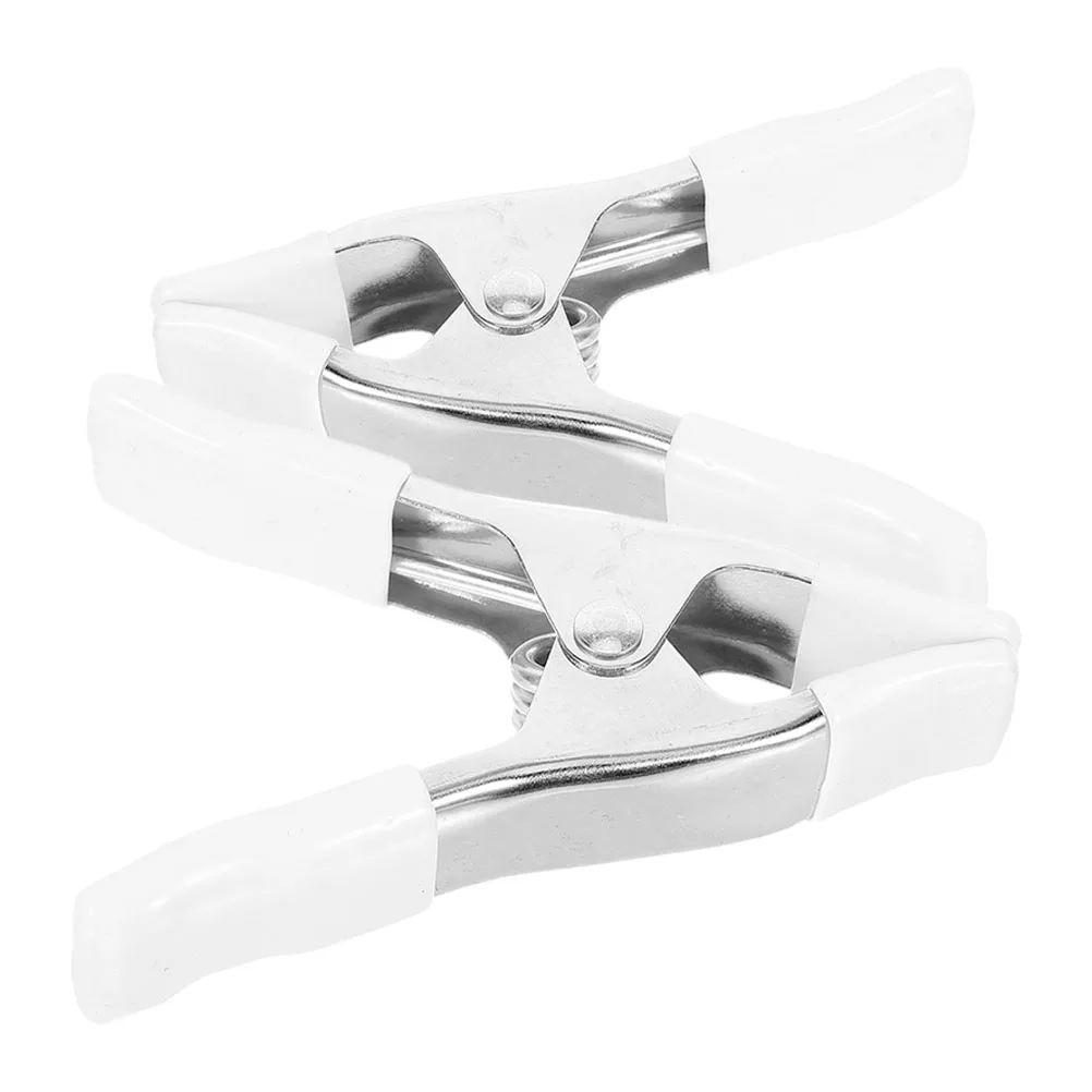 

2 Pcs Inch Spring Clamps with PVC Cover for Photography Pool Cover Clips For Above Ground Pools Background Stand Home Decoration