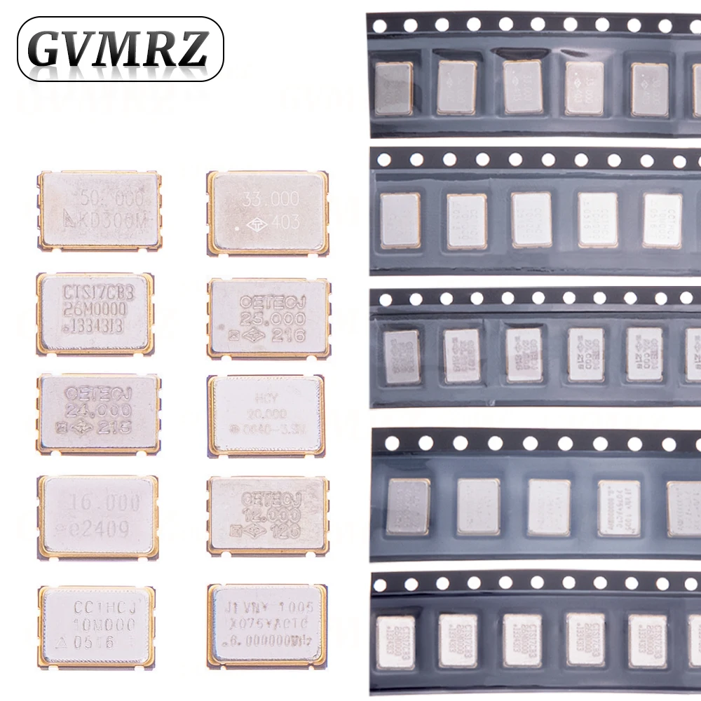 5PCS 5*7 5070 Active Crystal Oscillator SMD OSC 6Mhz 10Mhz 20Mhz 24Mhz 25Mhz 33Mhz 50Mhz 7050 New Crystal Oscillator 4PIN