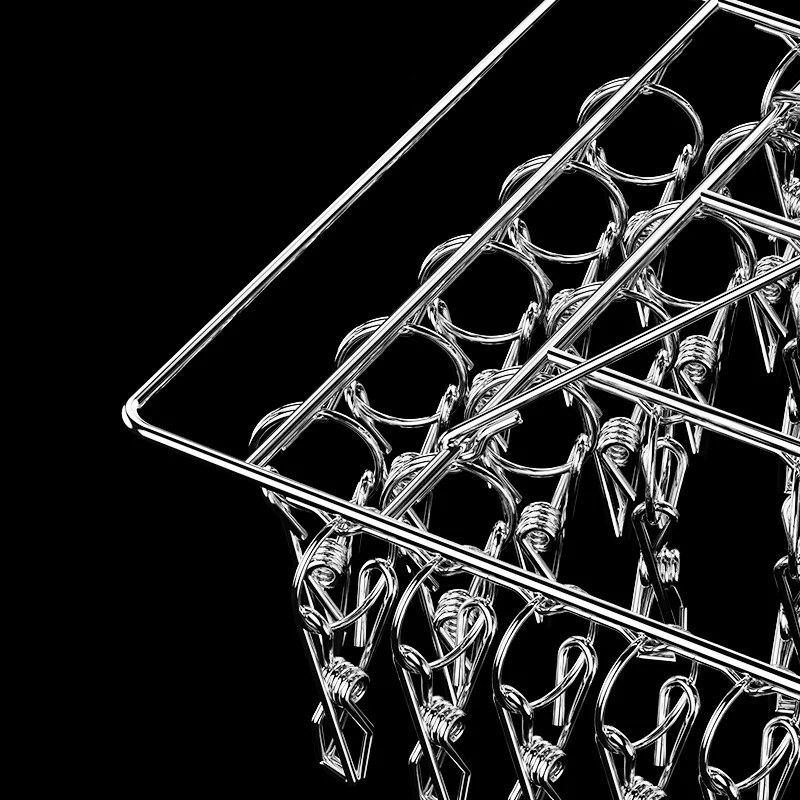 Molletta in acciaio antivento Appendiabiti Stendibiancheria Asciugatrice Reggiseno Porta asciugamani Appendiabiti Airer Peg Gancio Asciugatura Calzino