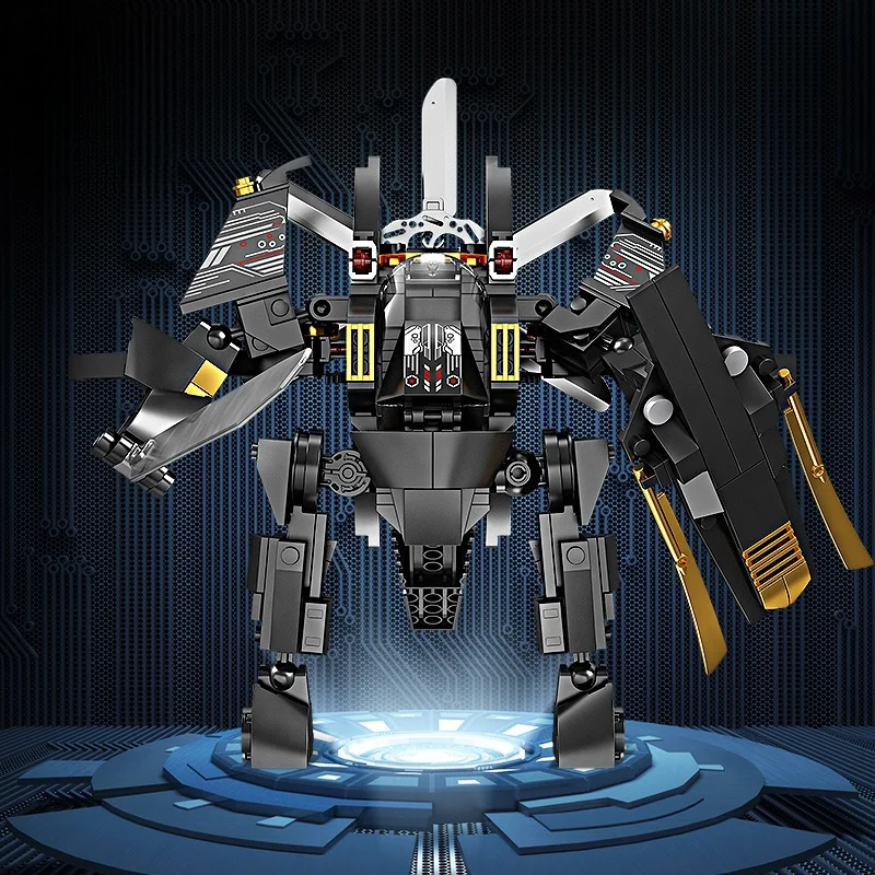 458pcs Technical Science Fiction Series Aricraft Starfighter Variable Mecha MOC Assembly Building Block Birthday Christmas Gifts