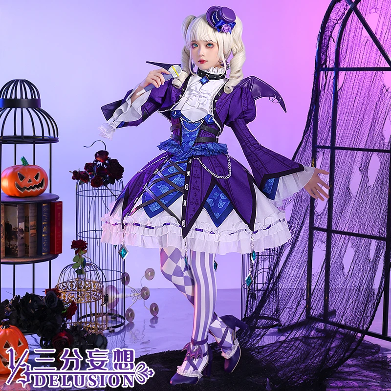 COS-HoHo Anime Aikatsu! Todo Yurika Game Suit Gorgeous Dress Gothic Uniform Cosplay Costume Halloween Party Outfit Women