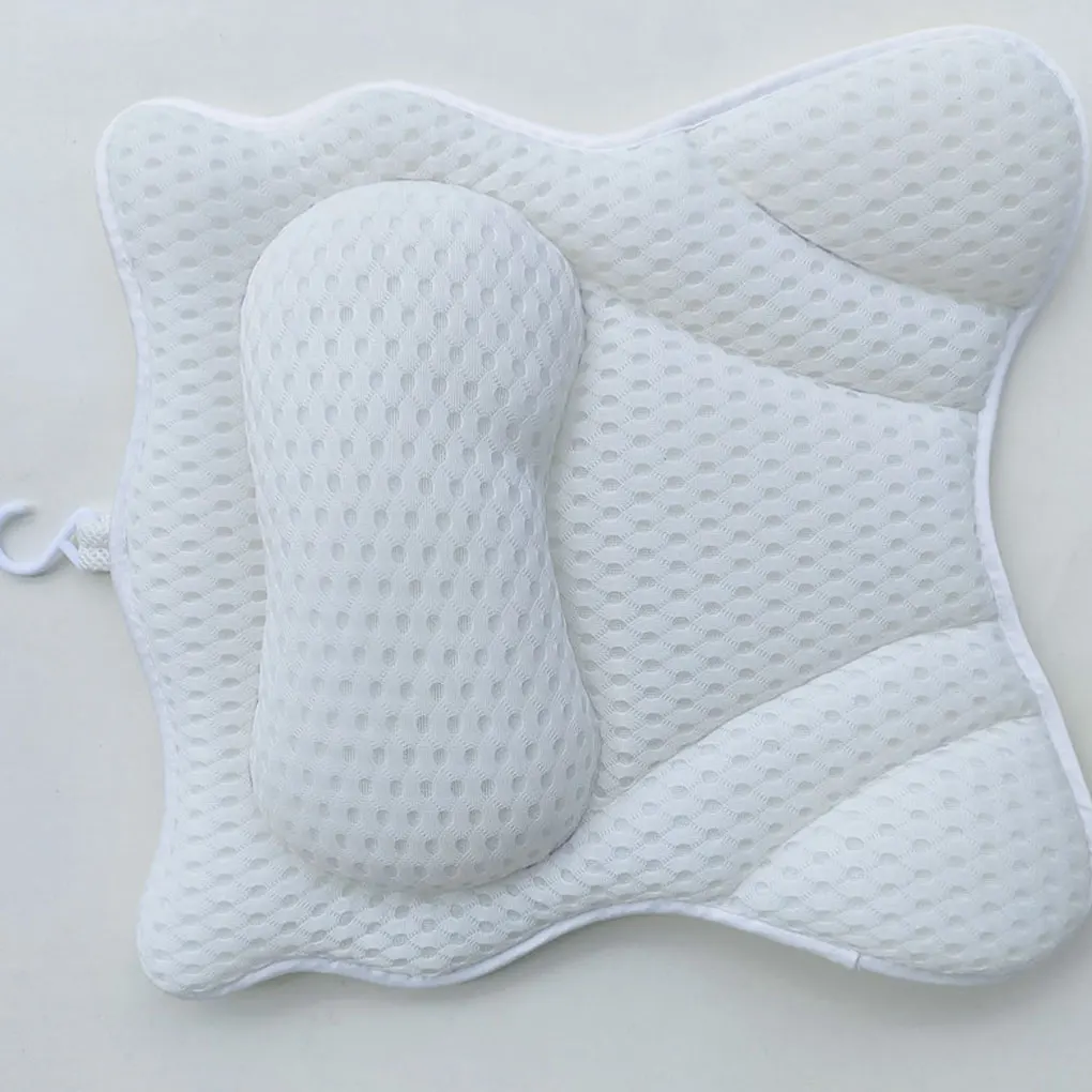 

Ultimate Comfort With Bath Pillow Made Of 4D Mesh Fabric Bathtub Pillow Feels Like Cloud Bath Mat