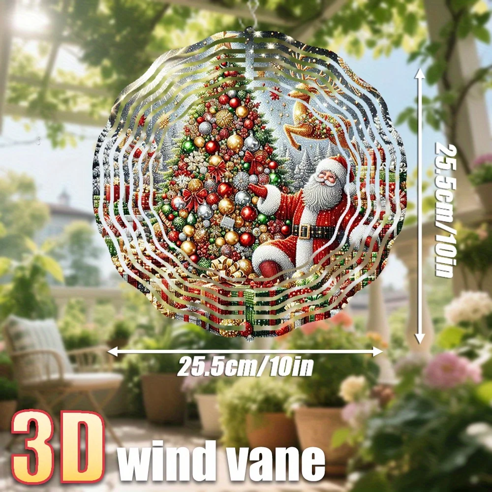 CIFBUY Wind Chimes 360 Rotating Metal Garden Spinner DIY Hanging Ornament Decor for Patio Yard Lawn Porch