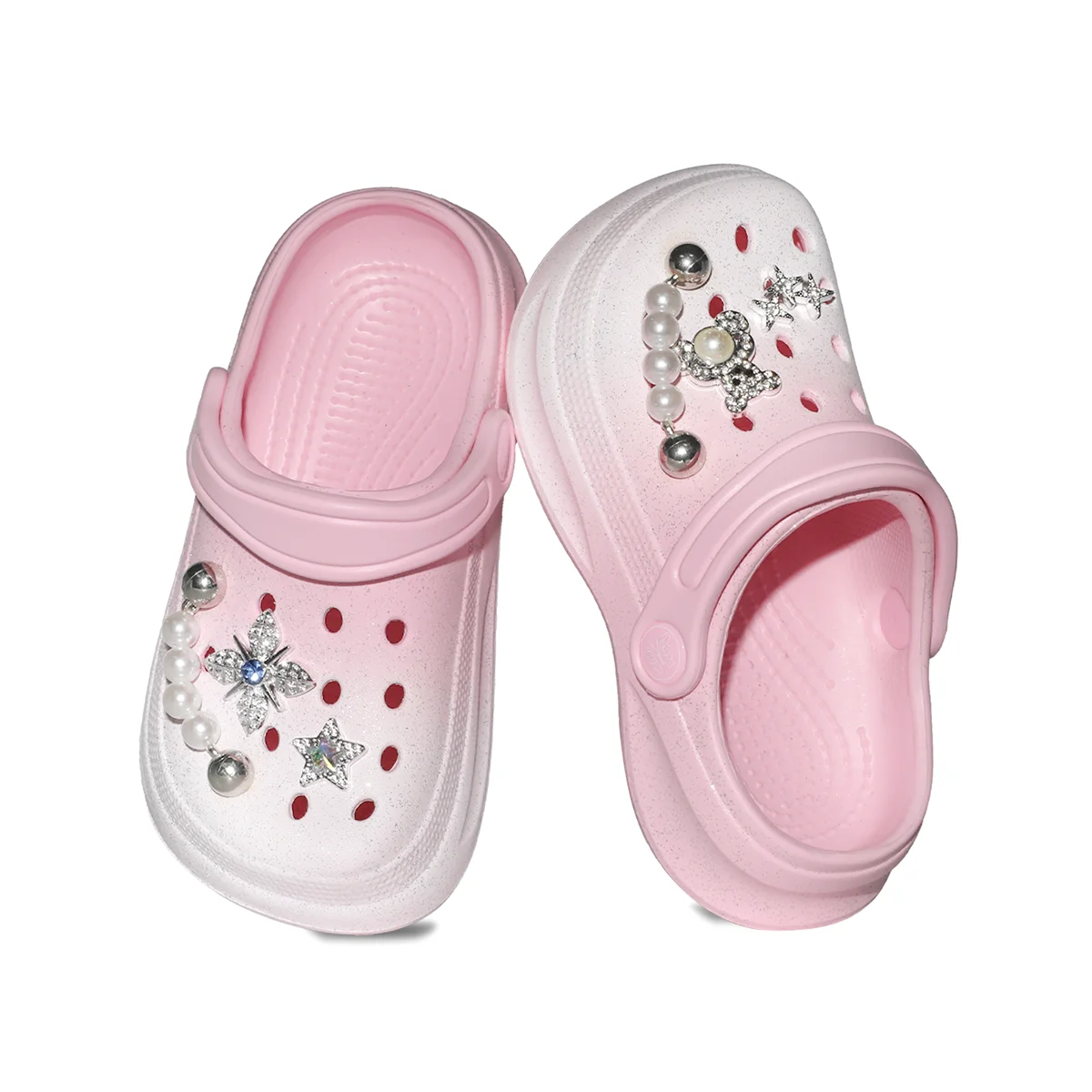 Kids Slip-On Clogs and Mules - Breathable, Waterproof, EVA Garden Shoes with Decorative Chain for Beach and Everyday Wear 168
