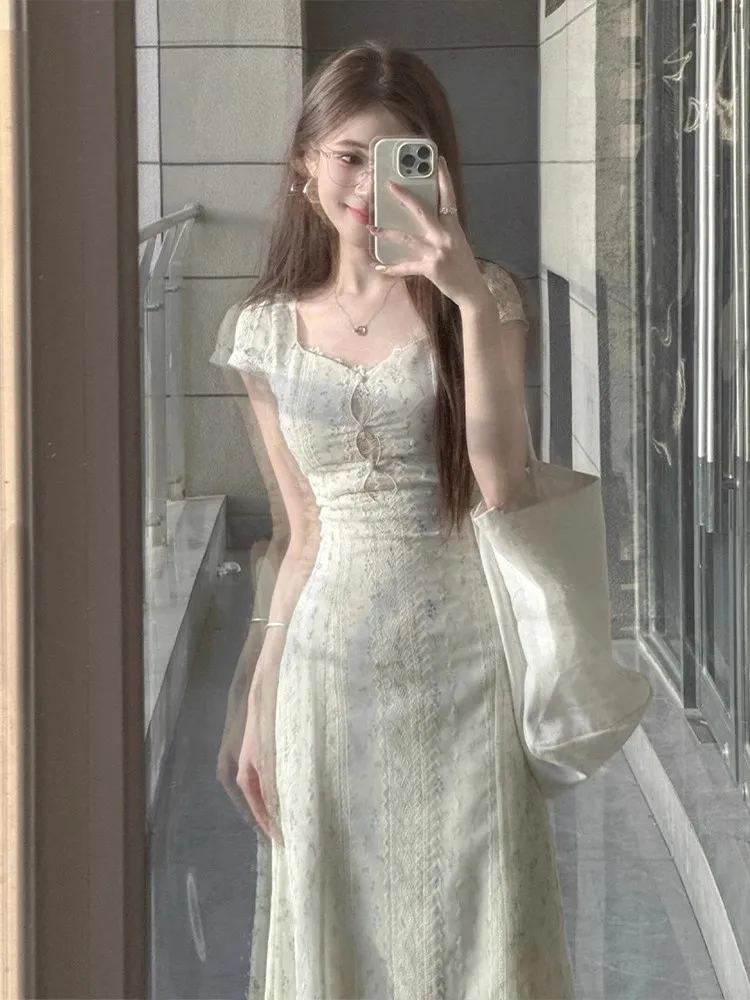 Ele été nouvelle femme Dr taille-accrochée jupe longue imprimé fleuri a-ligne Midi Dr minceur dissimulant tissu doux