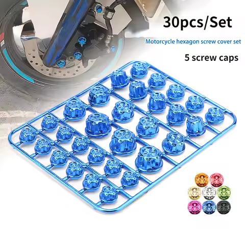 30pcs Motorcycle Screw Cap Cover Body Decorative Engine Bolt For Sym Jet X 125 Super Soco Exhaust Motorcycle