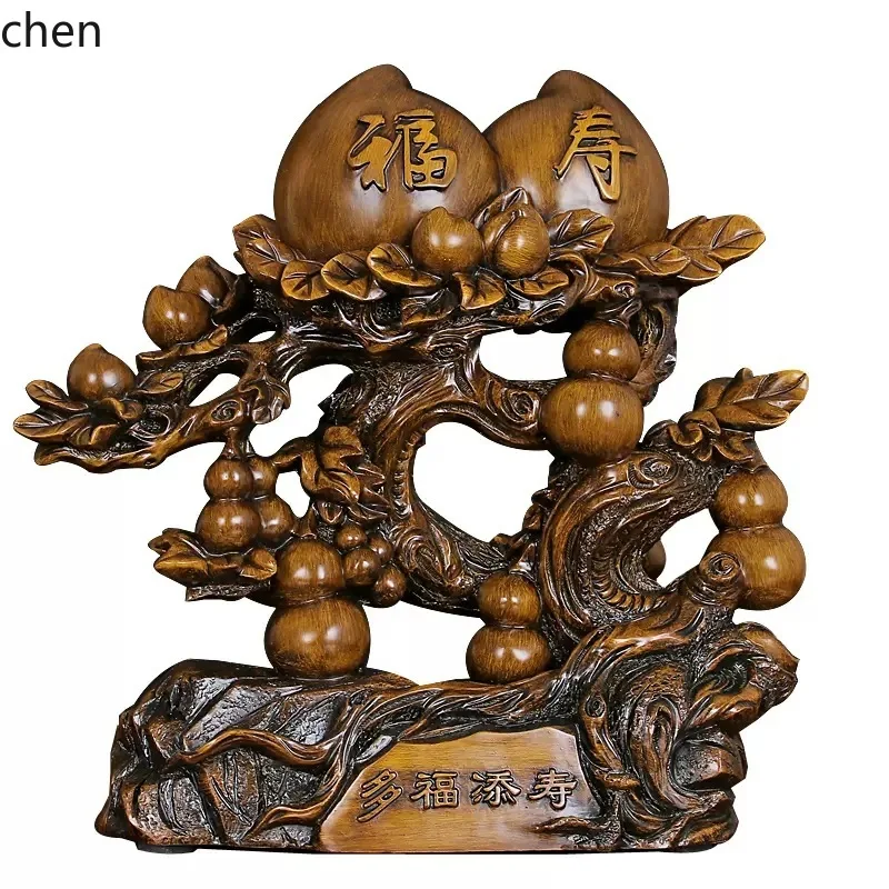 CZ longevity peach ornament brings blessings and longevity, a practical gift for elders to celebrate birthdays