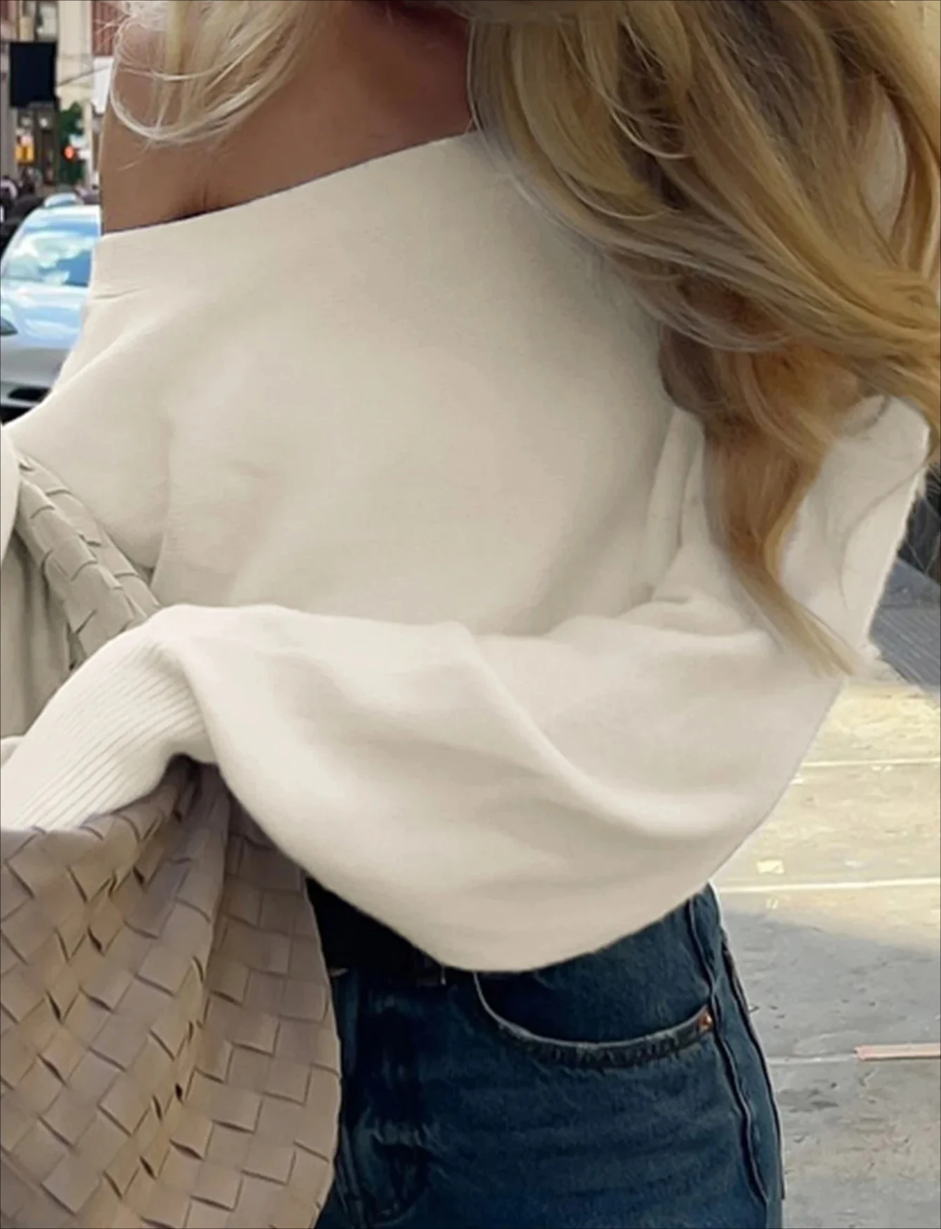 

Solid Off-Shoulder Sweater Loose Slash Neck Long Sleeve Knitted Pullovers Women Autumn Winter Fashion Casual Lady